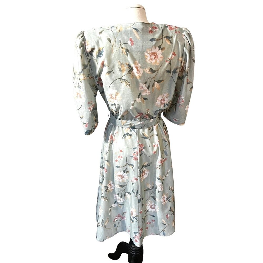 Vintage Cottage Core Floral Seventies Midi Dress Sz 12 Petite by California Look - Picture 10 of 13